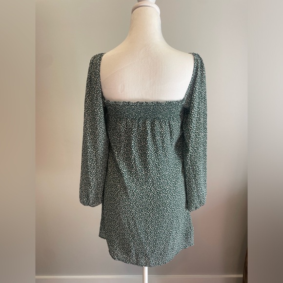 Abercrombie Long puff sleeves square neck cottage goblin core dress Small petite - Picture 2 of 12